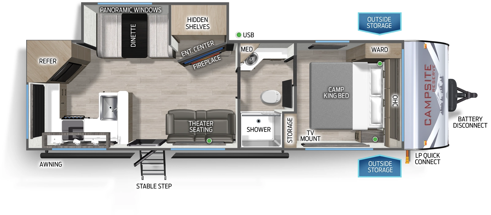 Campsite Ultra 26TH Floorplan